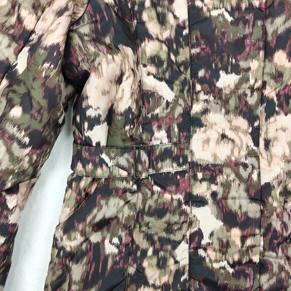 New York & Company Floral Camo Adjustable Waist Puffer Jacket Size L Outdoor - Picture 9 of 13